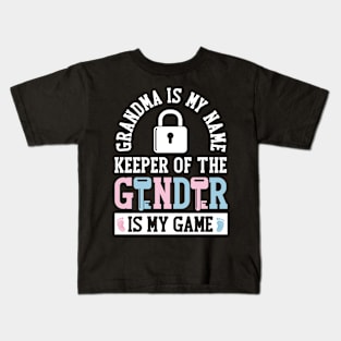 Grandma Keeper of the Gender Reveal Boy or Girl Kids T-Shirt